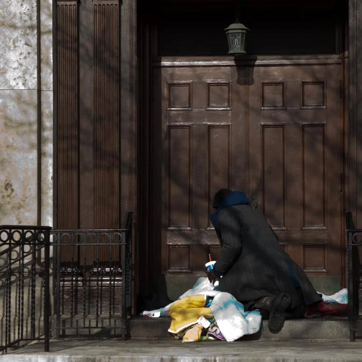 homeless person in Detroit