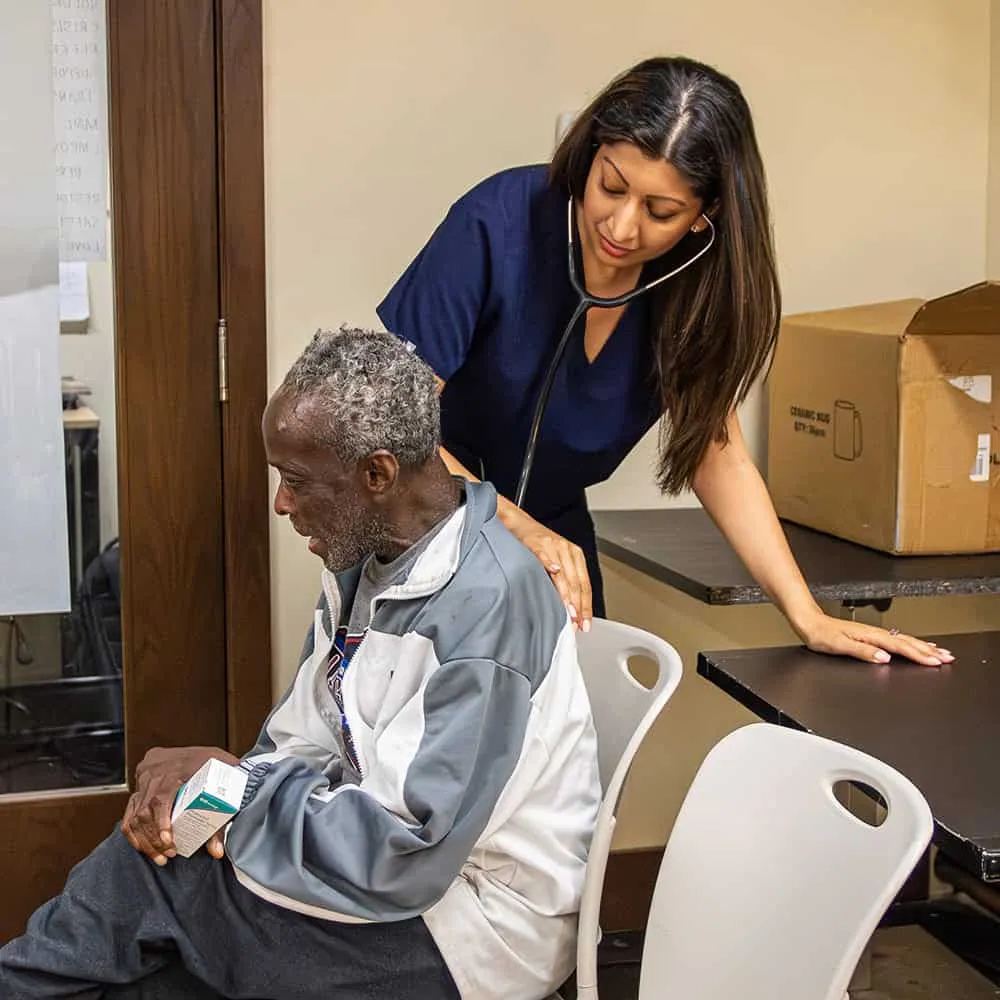 medical exam at day center